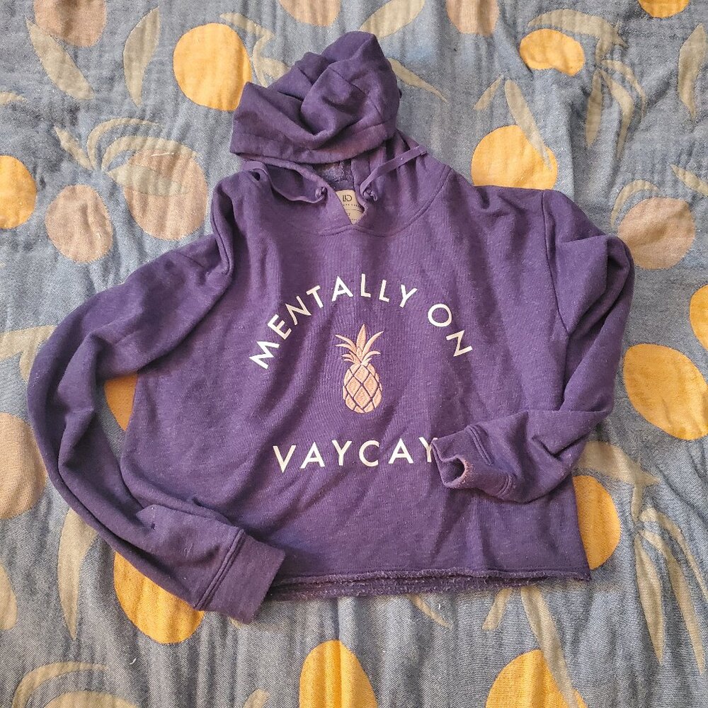 Live Love Dream "Metally on Vaycay" Purple hoody -Size S-